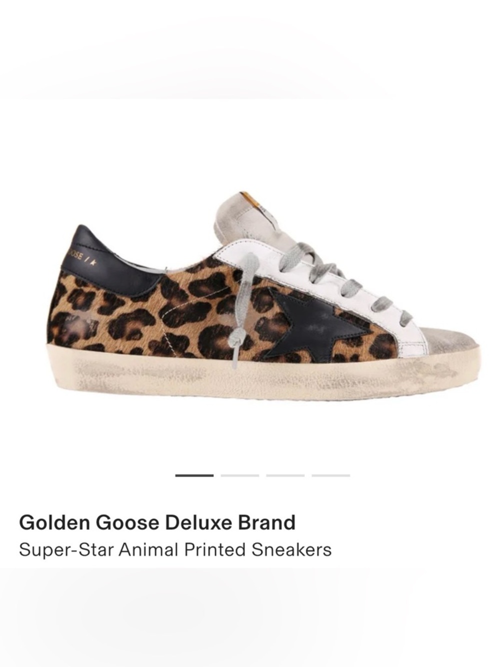 Golden Goose Leopard Print Super-Star Sneakers with Black Star